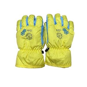 AMYIPO Kid Waterproof Winter Snow Ski Gloves Neon Yellow and Blue Winter Clothes